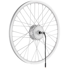 windmeile | E-Bike Nabenmotor Hinderrad, eingespeicht, Silber, 26', 48V/250W, E-Bike, Elektro Fahrrad, Pedelec