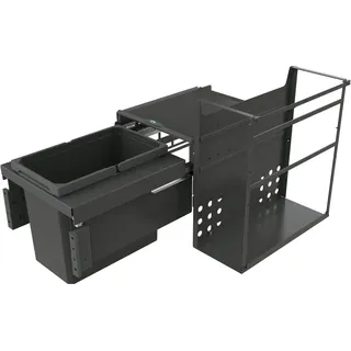 Naber 8013347 Abfallsammler Cox® Base Q 360 S/400-1, anthrazit, 20 Liter, geeignet für Quooker Systeme / 60 cm Schrankbreite - Grau