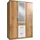 Drehtürenschrank Click 135 x 199 x 58 cm Weiß