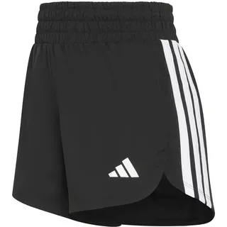 adidas Pacer Workout Woven High Rise Shorts Schwarz/Weiß XS