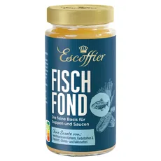 Escoffier - Fischfond , Für köstliche gewürzte Gerichte und raffinierte Saucen , Ohne Geschmacksverstärker, Farbstoffe oder Palmfett , Gluten und laktosefrei , 1 x 400 ml
