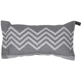 Jokipiin | 1 Saunakissen Lieblingskissen Reisekissen | Design: Peak | Maße: 40 x 22 cm, Leinen/Baumwolle | schadstofffrei Ökotex 100 | hergestellt in Finnland (grau/weiß)