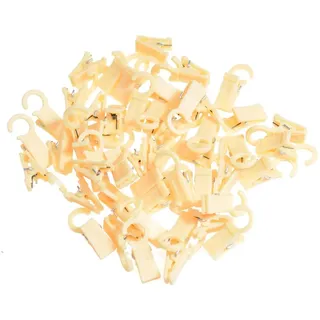 Gardinenhaken für Ringe Kiefer 50 Stück 10mm Durchmesser - Praktisch Vorhanghaken für Vorhänge - Haken für Gardinenstange - Gardinen Klammern - Vorhang Clips - Gardinen Clips