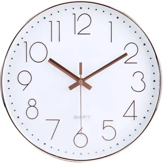 JOMPARIS Modern Quartz Wanduhr 30,0 cm 30cm roségold