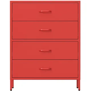 Jan Nowak Schubladenkommode 80 x 101,5 x 40 cm Rot