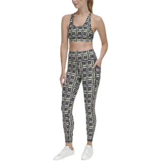 DKNY Damen Printed High Waist 7/8 Leggings, Zest Boucle Plaid, XXS EU