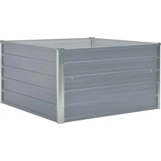 vidaXL Hochbeet 100 x 100 x 45 cm Verzinkter Stahl Grau - Grau