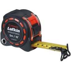 Lufkin L1116CME2 3cm/1-3/16 x 5m/16' Shockforce Doppelseitiges Maßband, 30 Meter Fall Getestet - Version mit Gelber Klinge