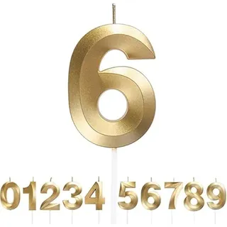 Geburtstagszahl Kerzen 3D Form Geburtstagstorte Kerzen Gold Glitter Geburtstagskerzen Dekorative Dekoration für Geburtstag Jubiläum Hochzeit Abschlussfeier