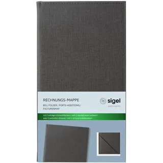 Sigel RM101 anthrazit mit edler Leinenstruktur, strapazierfähig und leicht abwischbar, 23 x 13 cm