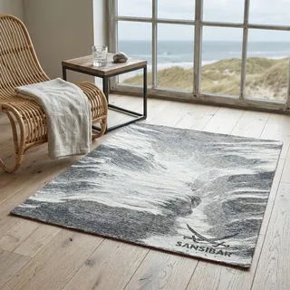 Sansibar Keitum Webteppich 130 x 190 cm Grau