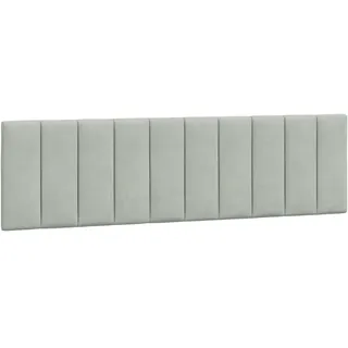 vidaXL Kopfteil-Kissen Hanko Hellgrau 180 cm Samt