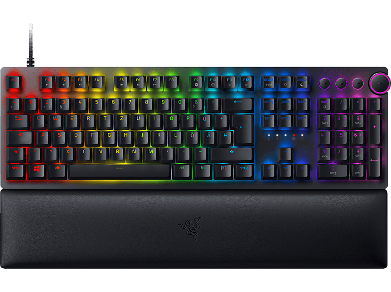 Bild von Huntsman V2 schwarz, LEDs RGB, Razer Clicky Optical PURPLE, USB, DE (RZ03-03931000-R3G1)