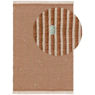 benuta Lytte Kinderteppich Braun, 90x130 cm - Baumwolle - Rechteckig, - Pflegeleicht für Kinderzimmer