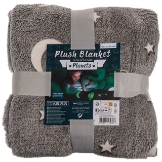 Ootb Hochwertige Kuscheldecke Planeten 1 St grau