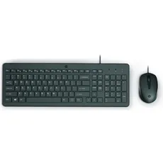 HP 150 Wired Mouse and Keyboar (FR, Kabelgebunden), Tastatur, Schwarz