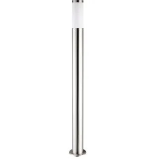 MONZANA Außenleuchte Edelstahl 100cm Groß IP44 Wetterfest Rostfrei E27 Außen Gartenleuchte Wegeleuchte Garten Beleuchtung Lampe Outdoor Modern Silber - Silber