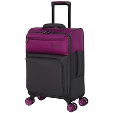 it luggage Duo-Tone Softside Handgepäck-Spinner mit 8 Rädern, 56 cm, Fuchsia-Rot/Magnet, 22", Handgepäck-Handgepäck, zweifarbig, 55,9 cm, 8 Rollen