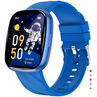 PTHTECHUS Kinder Smartwatch für Jungen Mädchen, 1.75 HD Voll Touchscreen Fitnessuhr, IP68 wasserdichte Fitness Aktivitäts Uhr Schrittzähler, Wecker, 42 Sportmodi, Kinderuhr Telefon für Teenager