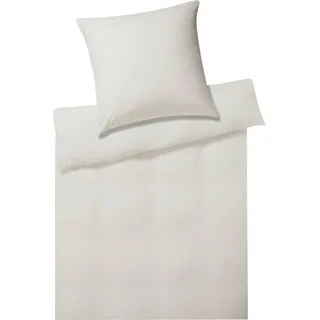 ELEGANTE Solid Stripe wollweiß 155 x 220 + 80 x 80 cm