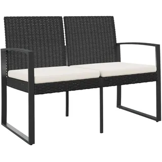 vidaXL Gartenbank 2-Sitzer 57 x 78 x 0 cm Schwarz