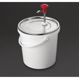 Schneider 10L Soßenspender mit Pumpe - Silber
