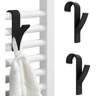PARENCE.- Set mit 2 Aufbewahrungshaken - Heizkörper, Handtuchhalter - 2 Stück, Bad, Küche, Haus - 9,5x6x2,5cm