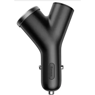 Baseus Y KFZ-Ladegerät Auto Adapter mit 2x USB und Zigarettenanzünder 3,1A Schwarz