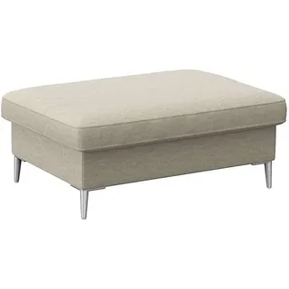 flexlux Pouf Fiore, Kaltschaum, Füße Alu weiß