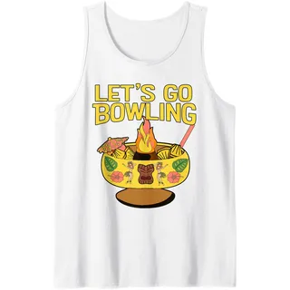 Lass uns Bowling Scorpion Bowl trinken Tiki Funny Pun Tank Top