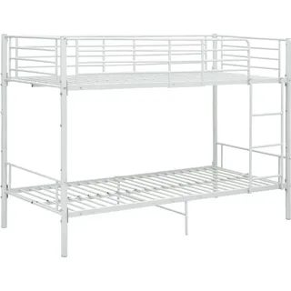 vidaXL Etagenbett Weiß Metall 90×200 cm - Weiß