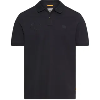 Poloshirt CAMEL ACTIVE, Herren, Gr. XL, schwarz (schwarz navy), Piqué, Obermaterial: 100% Baumwolle, bestickt, unifarben, normal hüftbedeckend, Rundhals, Bündchen, Shirts Poloshirt, normale Passform, kurze Ärmel, unifarbenes Design, mit Polokragen