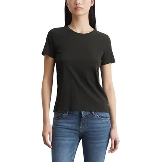 Marc O'Polo Damen T-Shirt aus Bio-Baumwolle Regular Fit, Schwarz (Black), XXS