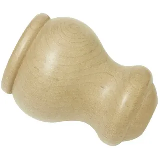 GARDINIA Gardinenstangen-Endstück Holz 1-läufig Ø 28 mm Beige