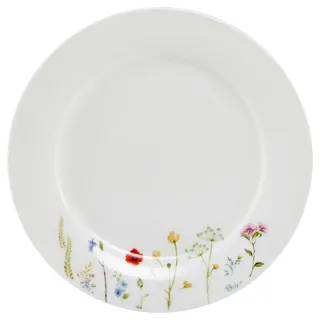 Novel Dessertteller , Multicolor, Weiß , Keramik , Floral , rund , Lfgb , Geschirr, Teller, Frühstücksteller & Dessertteller