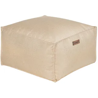 Beliani Pouf Mukki Stoff Hellbeige