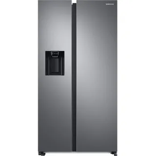 Samsung RS6GA8521S9/EG Side-by-Side Kühlschrank, 178 cm, 634 l, Wasser- und Eisspender, Wassertank 4,5 l Inhalt, Platzsparender In-Door Icemaker, Space Max, Twin Cooling+, Edelstahl Look