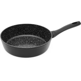 Gerlach 1760 Poêle À Frire Profonde 24 cm Tous Feux Dont Induction Revêtement Antiadhésif Résistant À La Déformation Forged Poignée Ergonomique Soft Touch Granitex