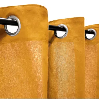 Atout Ciel Ösenvorhang, Baumwolle, 140 x 240 cm, Senf, fertig zum Aufhängen