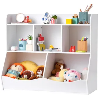 Vevor Kinderbücherregal 89 x 40 x 76 cm Holz weiß