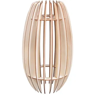 Rayher Bastelset Holz Lamellenlampe Helsinki, skandinavisches Design, aus Naturholz, FSC Mix Credit, 20x20x35cm, 22-tlg., Box 1Set, Lampenschirm für Stehlampe oder Hängelampe, 62901505