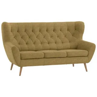 Stylife 3-Sitzer-Sofa , Gelb , Textil , Eiche , massiv , Uni , 187x101x95 cm , Typenauswahl, Fußauswahl, Stoffauswahl, Hocker erhältlich, Rücken echt , Wohnzimmer, Sofas & Couches, Sofas, Textilsofas