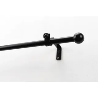 GARESA Vorhangstange Bolti mit offenem Träger 1-läufig Ø 16 mm 100 cm Schwarz