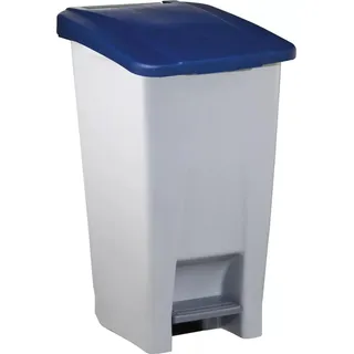 Tretabfalleimer grau/blau, Inhalt: 60 Liter - Grau, Blau