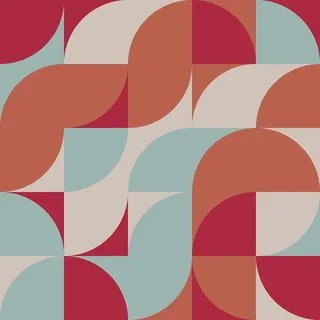 CRE8TIVE Geometrische Tapete Selbstklebend Klebefolie Abnehmbar Tapete Badezimmer Wasserfest Orange Rot Blau Folie Selbstklebend Schlafzimmer Klebefolie Küche Schrank Wohnzimmer 30.5cm x 300cm