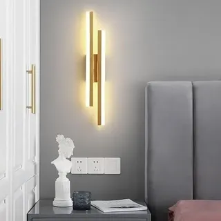 Comely Wandleuchte LED Dimmbar, 16W Mordern Wandlampe Innen 3 Farbtemperaturen 3000k/4500k/6500k, Gold Wandleuchte für Wohnzimmer Schlafzimmer Kinderzimmer Flur Treppe