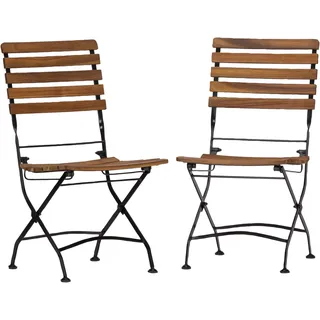 ACAMP Klappstuhl 47,5 x 126 x 23 cm braun/schwarz 2 St.