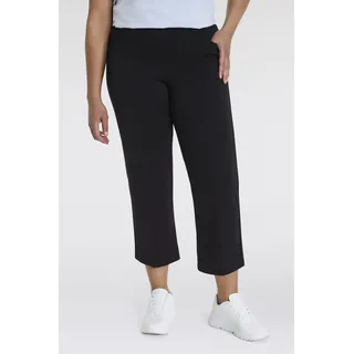 Culotte KJBRAND "Schlupfhose Susie Culotte in 7/8 Länge", Damen, Gr. 42, N-Gr, schwarz, Jersey, Obermaterial: 50% Polyester, 45% Viskose, 5% Elasthan, bequem 7/8-Länge, Hosen Culotte, Sommerhose, ideal für kräftige Beine