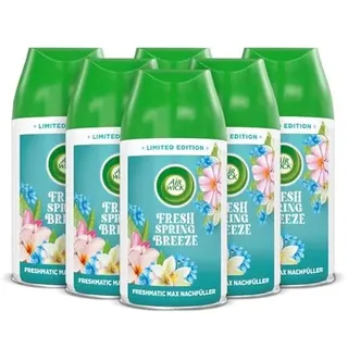 Air Wick Freshmatic Max Raumspray – Nachfüller für den Air Wick Freshmatic Max – Duft: Spring Breeze – 6 x 250 ml Nachfüller