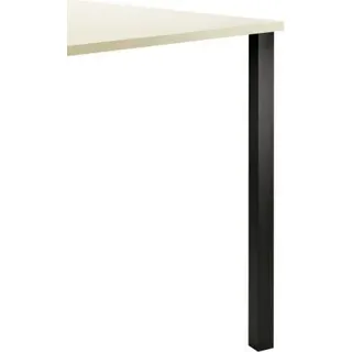 Kreta Vierkantfuß Aluminium, Stützfuß, schwarz matt, H 1100 mm